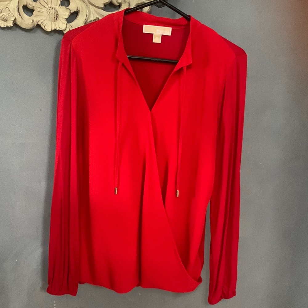 Michael Kors Red Blouse Size M